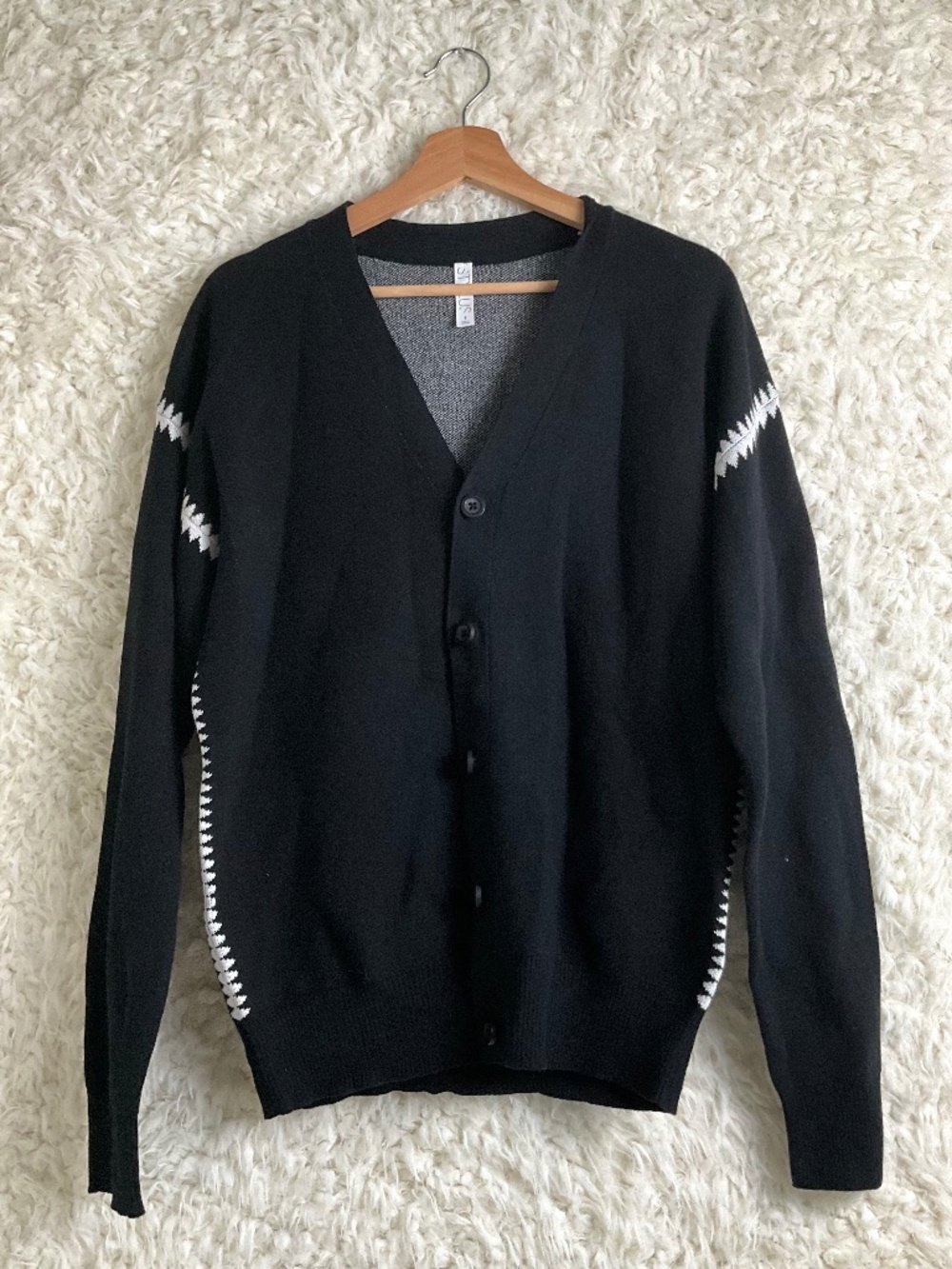 WOMEN'S STYLUS BLACK V-NECK KNIT CARDIGAN~SIZE SMALL~NEW WITH TAGS!